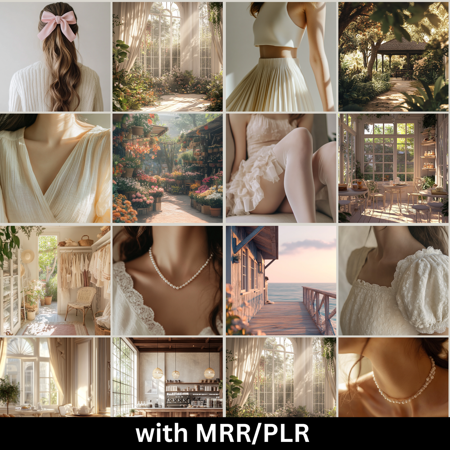 50 Neutral Elegance Coquette Stock Photos with Master Resell Rights
