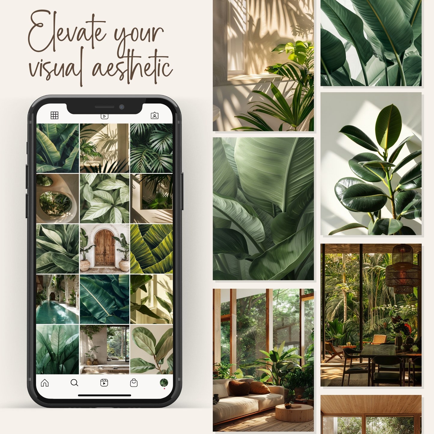 100 Lush Greenery Stock Photos with Master Resell Rights