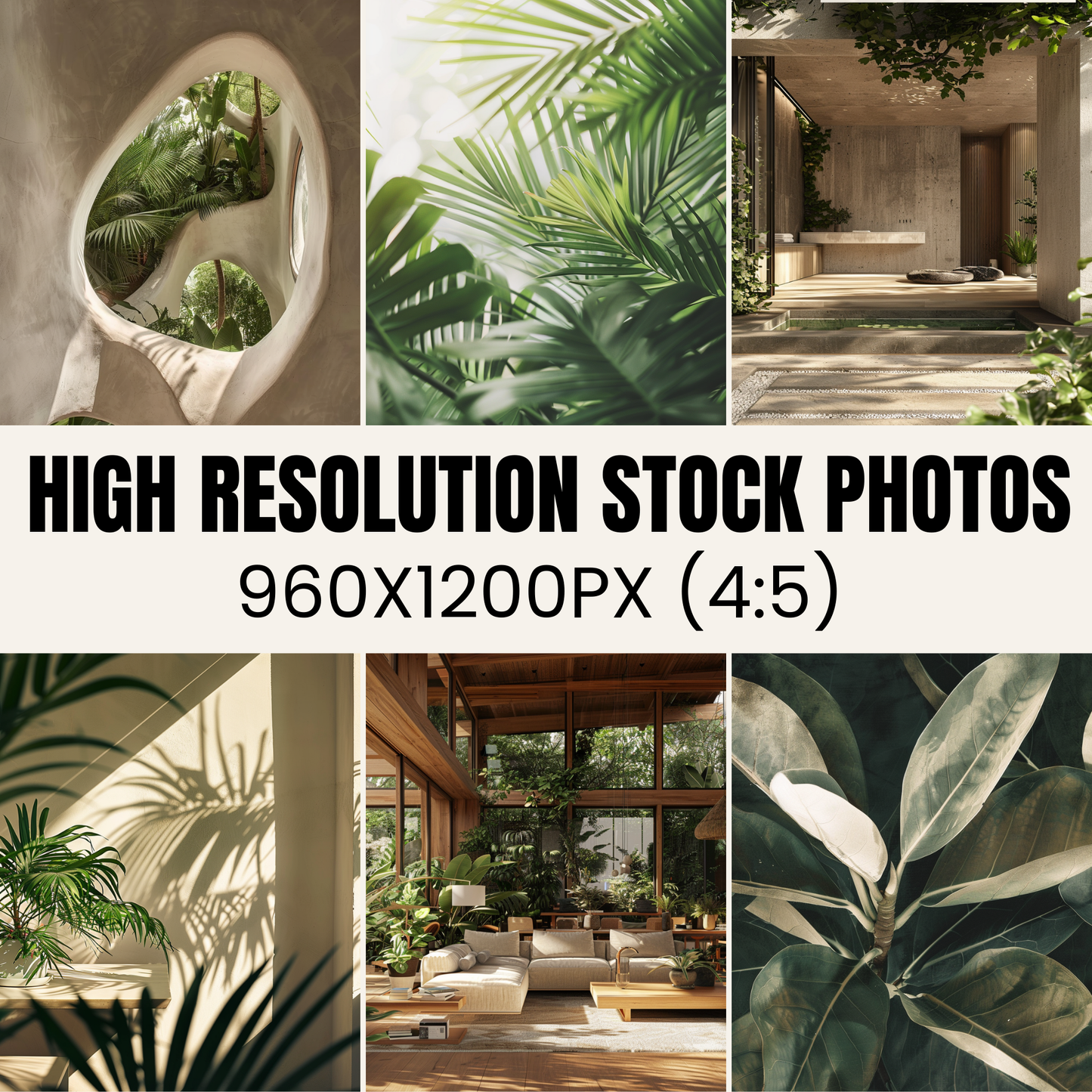 100 Lush Greenery Stock Photos with Master Resell Rights