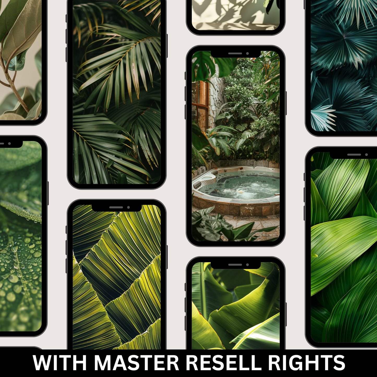 100 Lush Greenery Stock Photos with Master Resell Rights