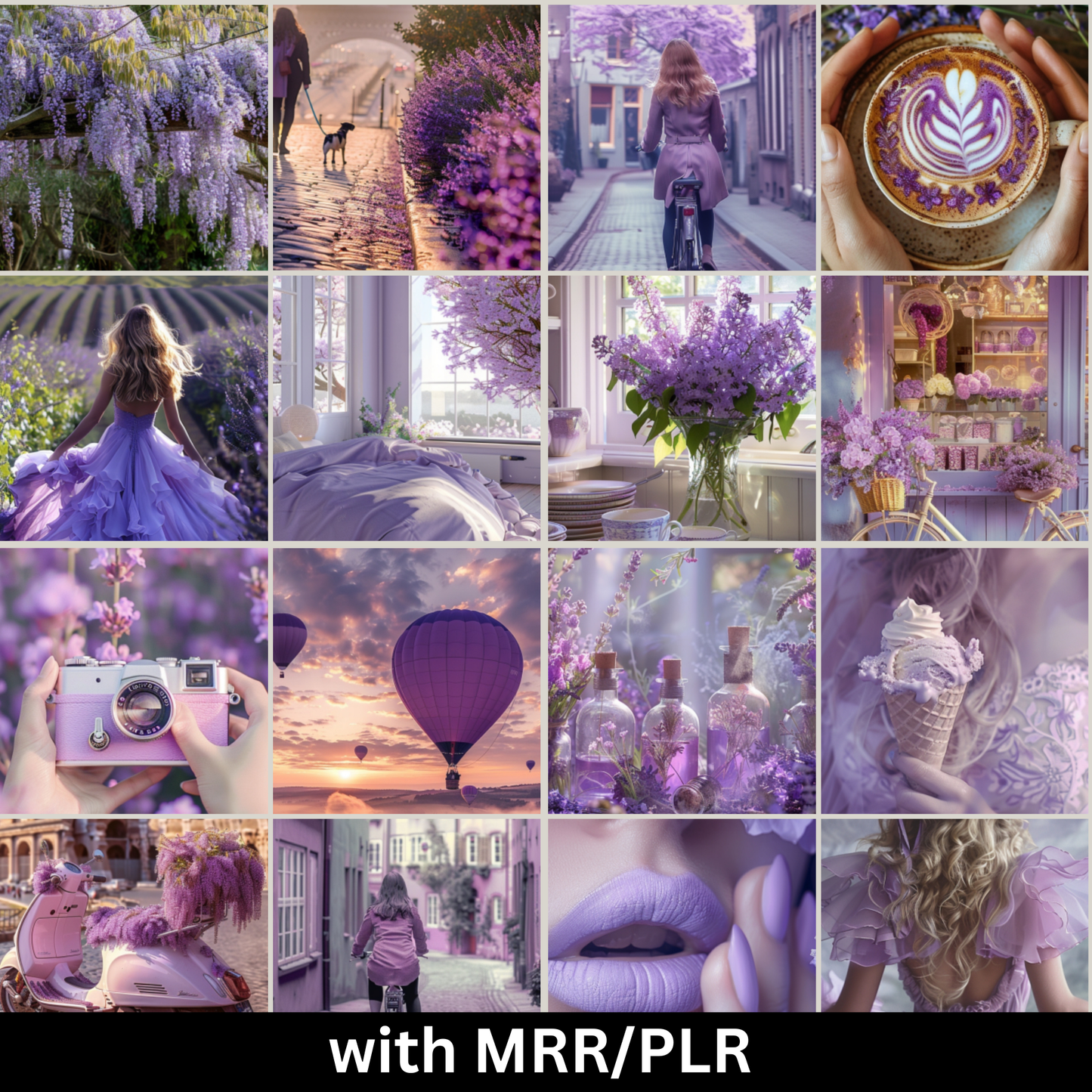 100 Purple Elegance Stock Photos with Master Resell Rights