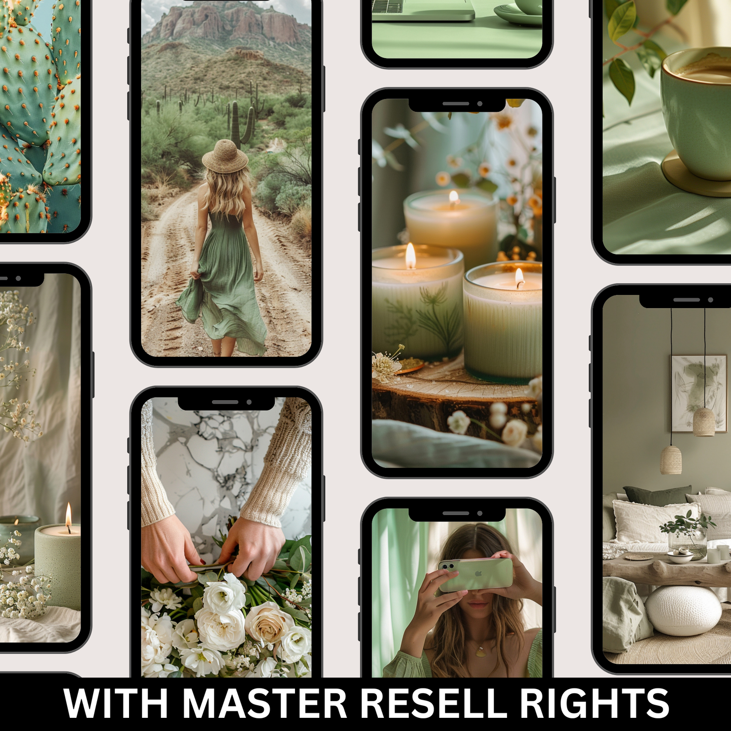 120 Dreamy Greenery Stock Photos with Master Resell Rights