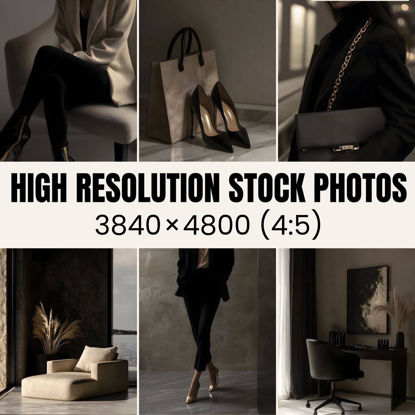 50 Girl Boss in Dark Aesthetic Stock Photos with Master Resell Rights