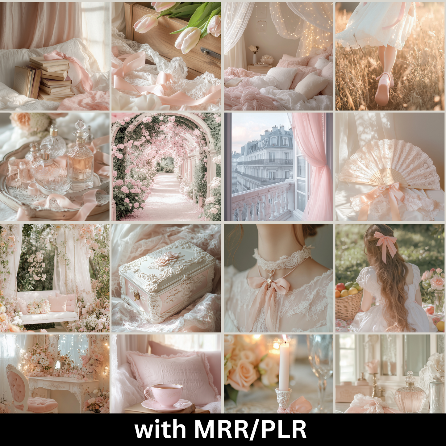 50 Soft Pink Coquette Stock Photos with Master Resell Rights