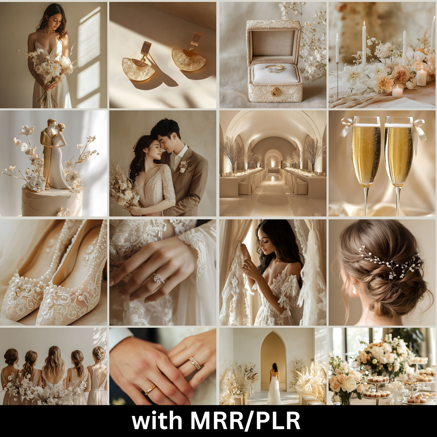 50 Beige Wedding Stock Photos with Master Resell Rights