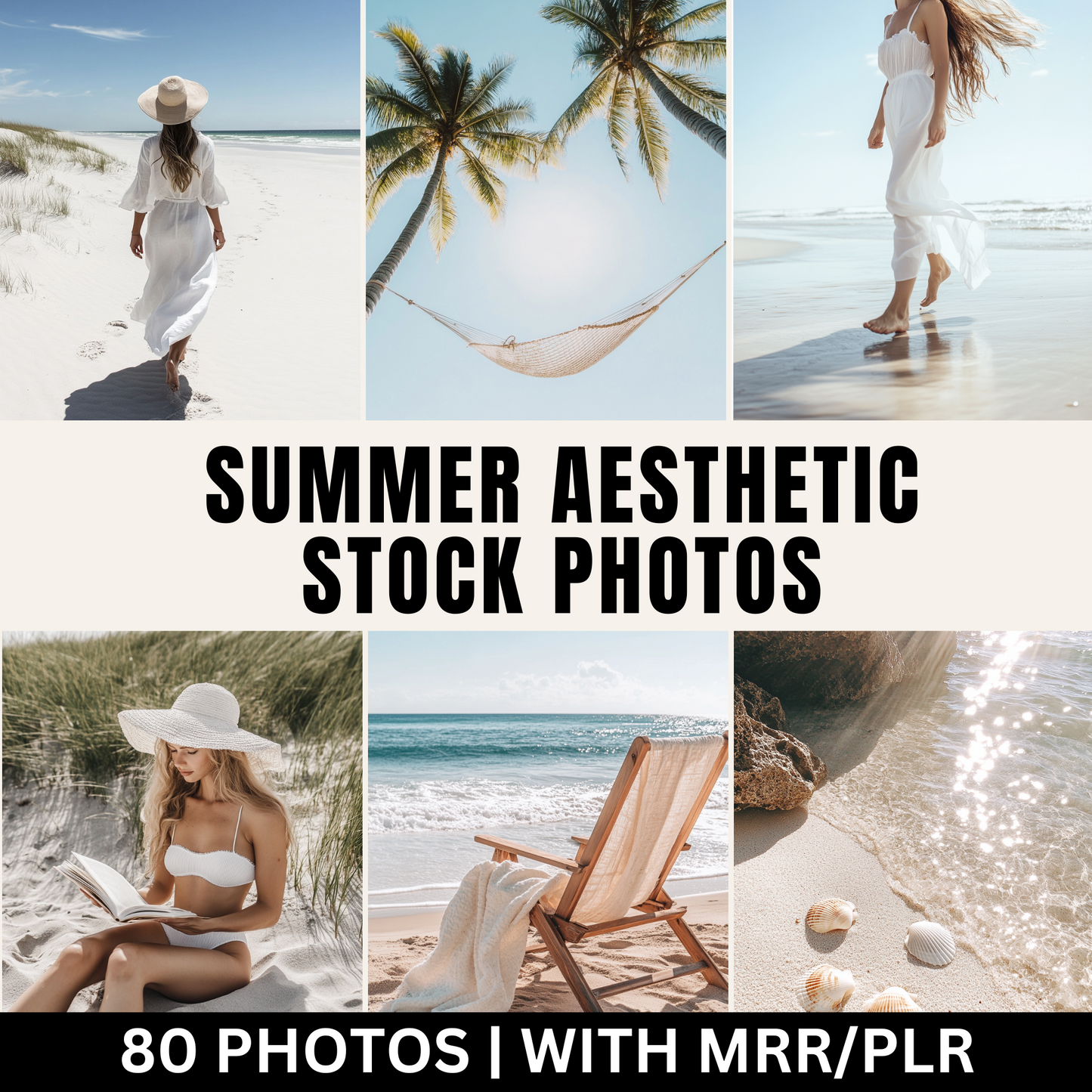 80 Summer Aesthetic Stock Photos with Master Resell Rights