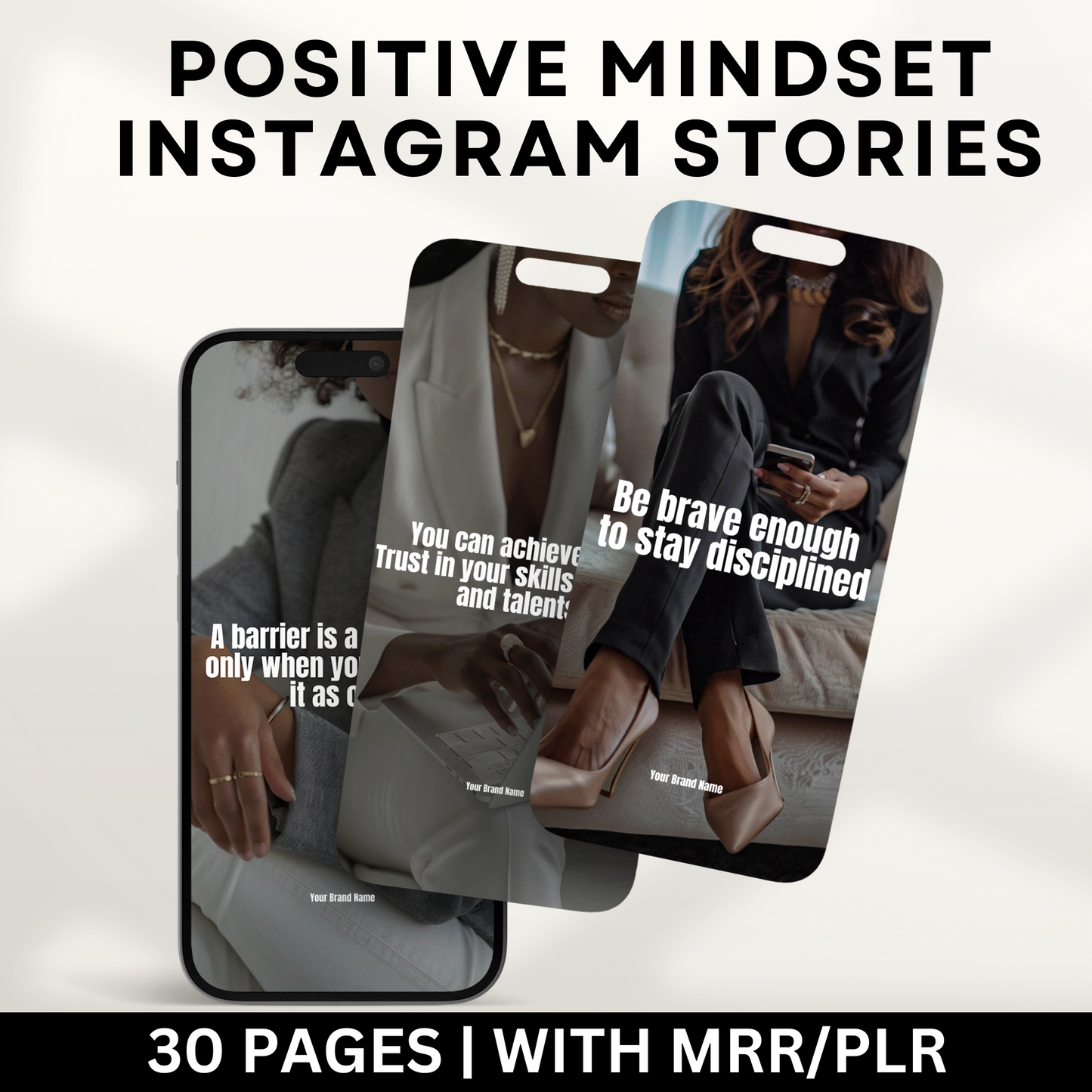 30 Positive Mindset Instagram Stories with Master Resell Rights