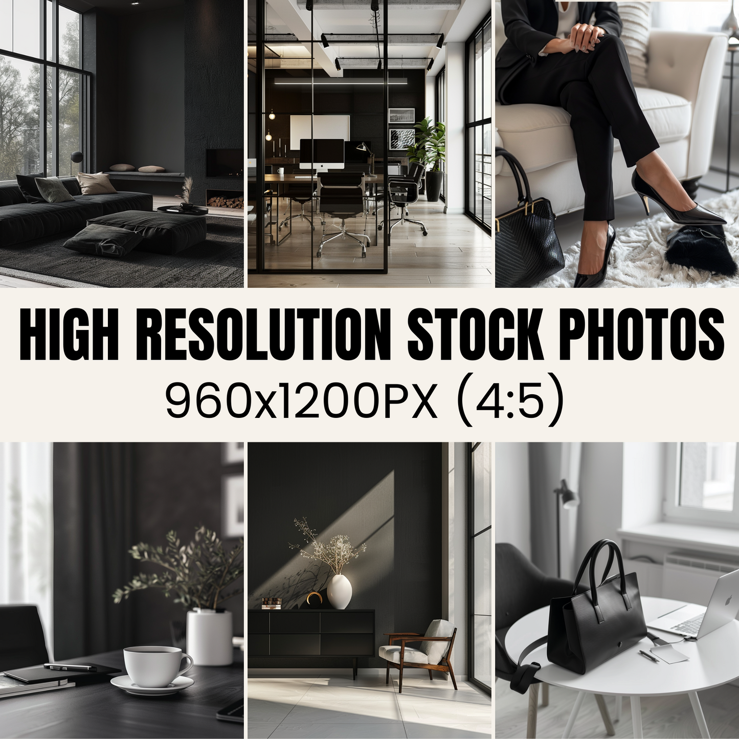 100 Luxurious Black Aesthetic Stock Photos with Master Resell Rights