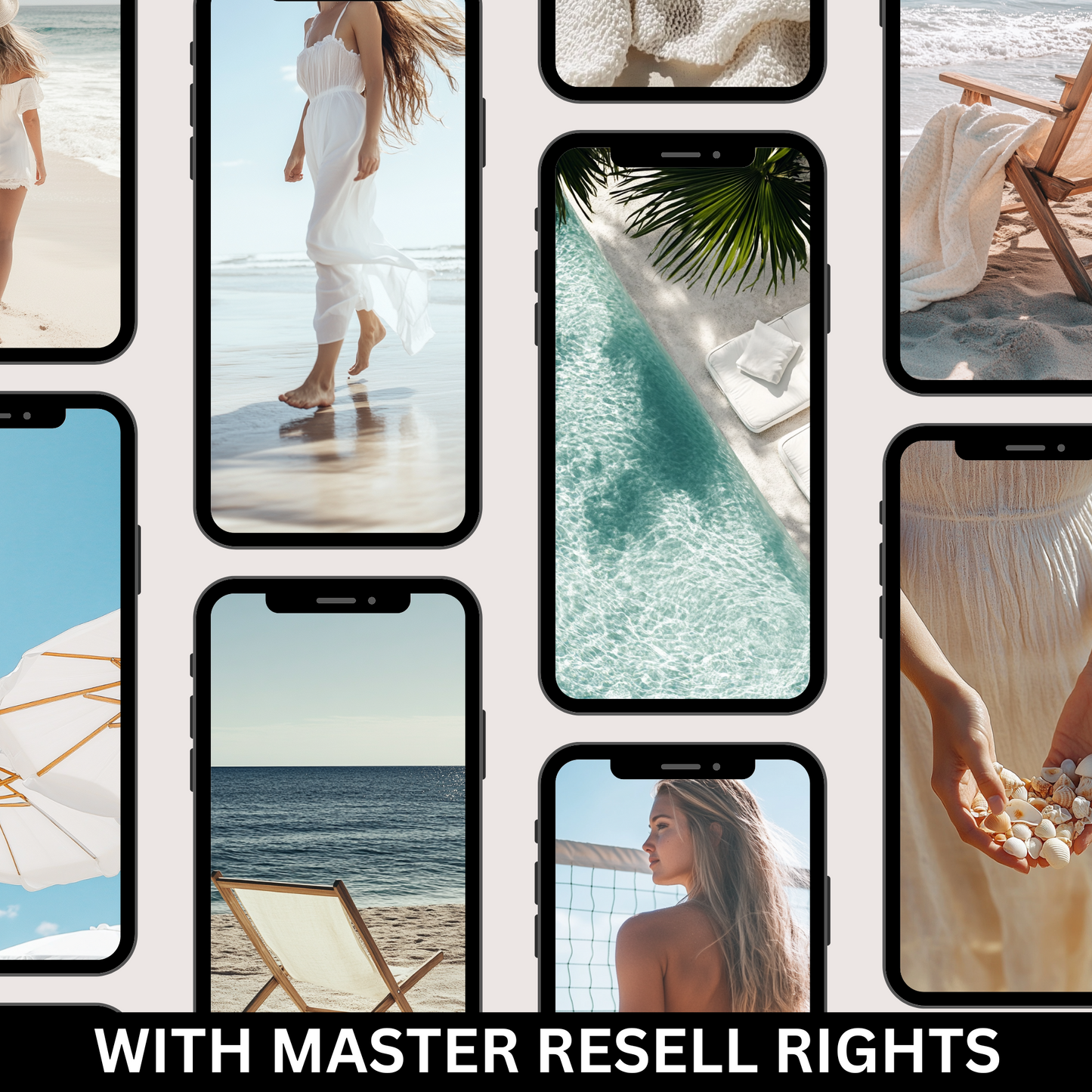 80 Summer Aesthetic Stock Photos with Master Resell Rights