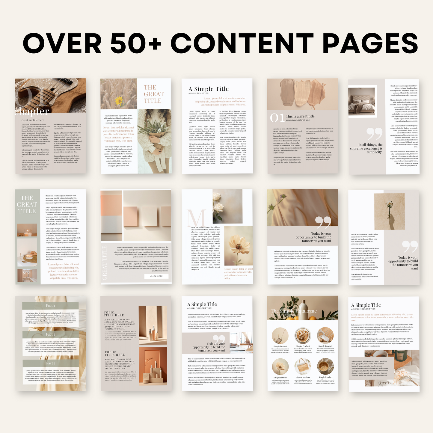 eBook Template Beige Themed with Master Resell Rights