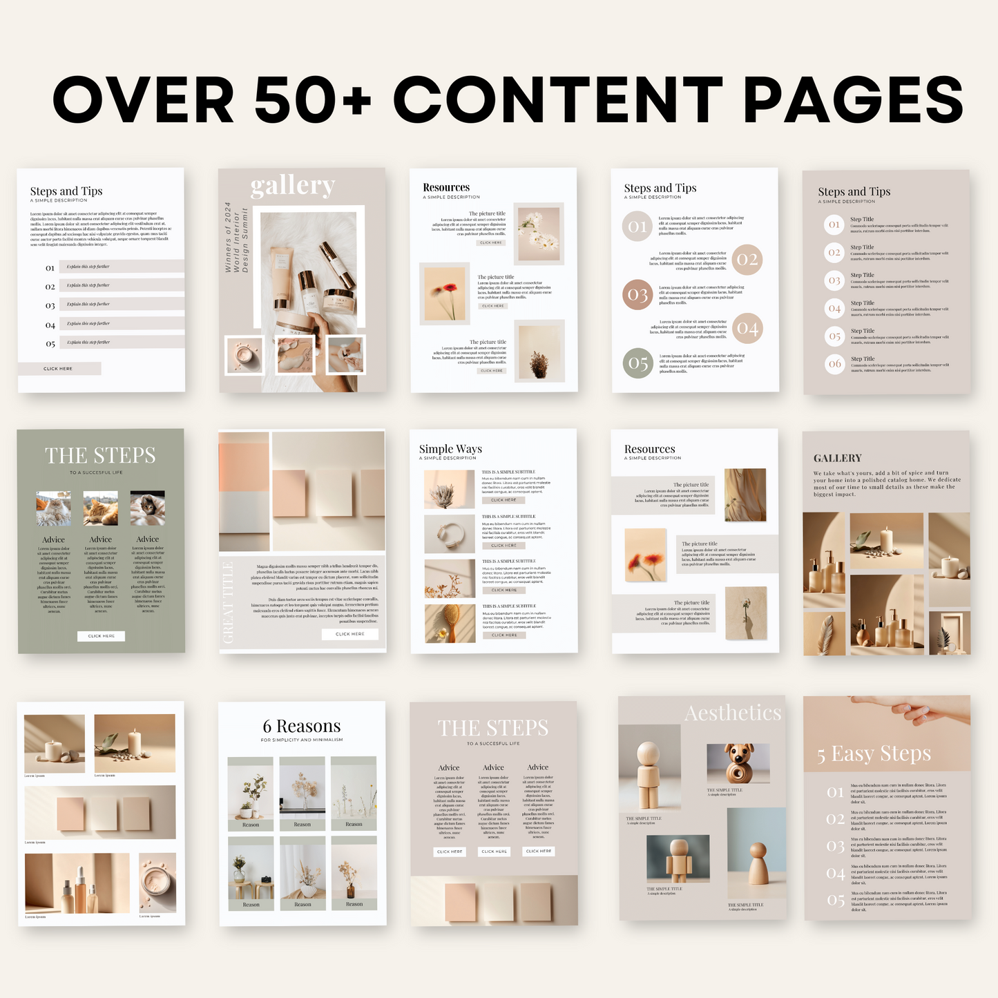 eBook Template Beige Themed with Master Resell Rights