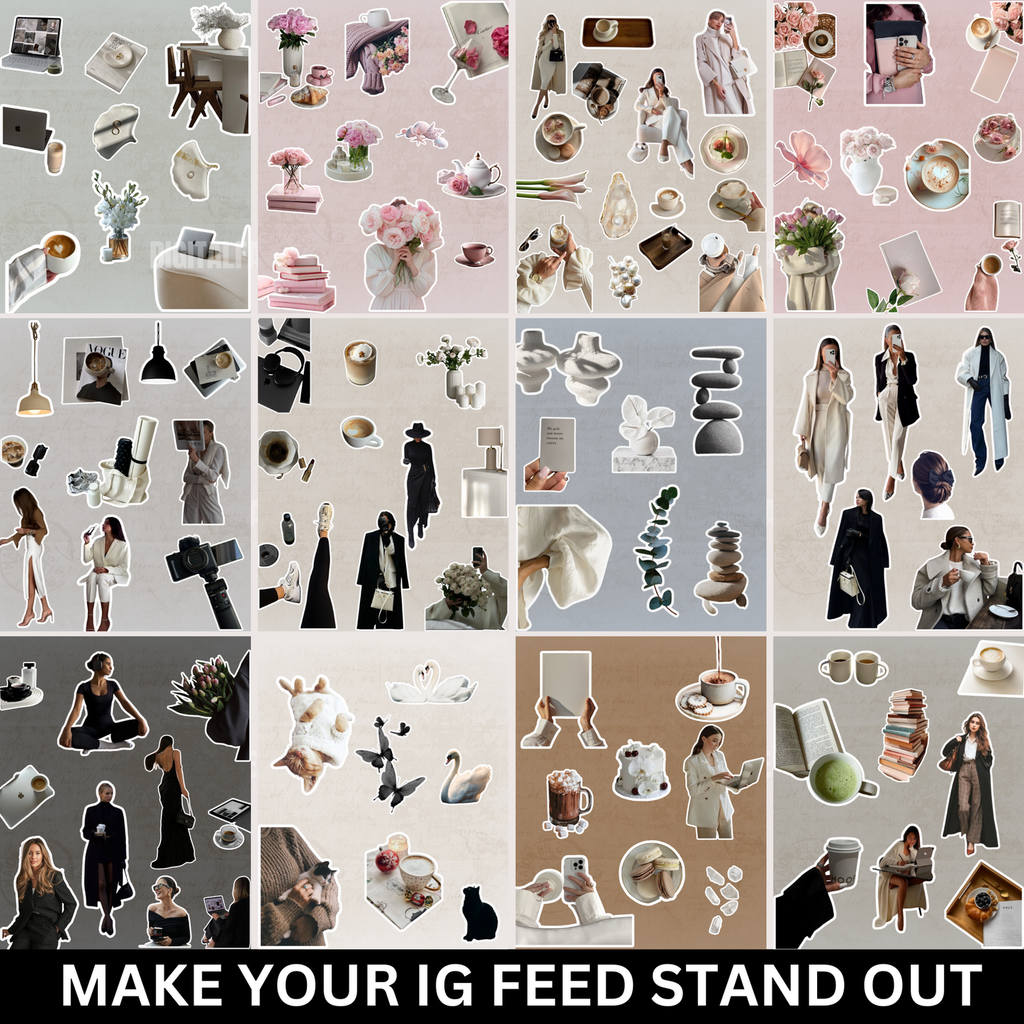 350 Trending Instagram Carousel Stickers with Master Resell Rights