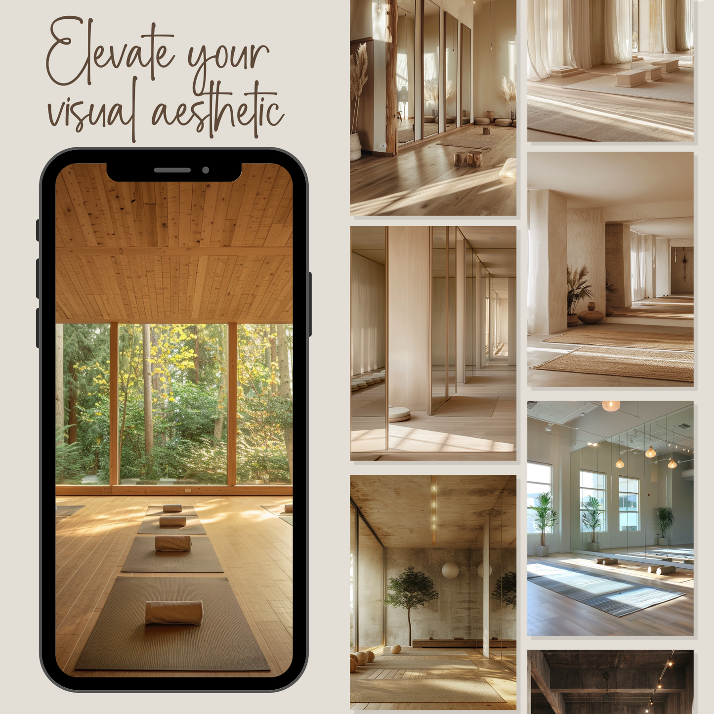 64 Zen Spaces: Yoga Studio and Meditation Room Stock Photos with Master Resell Rights