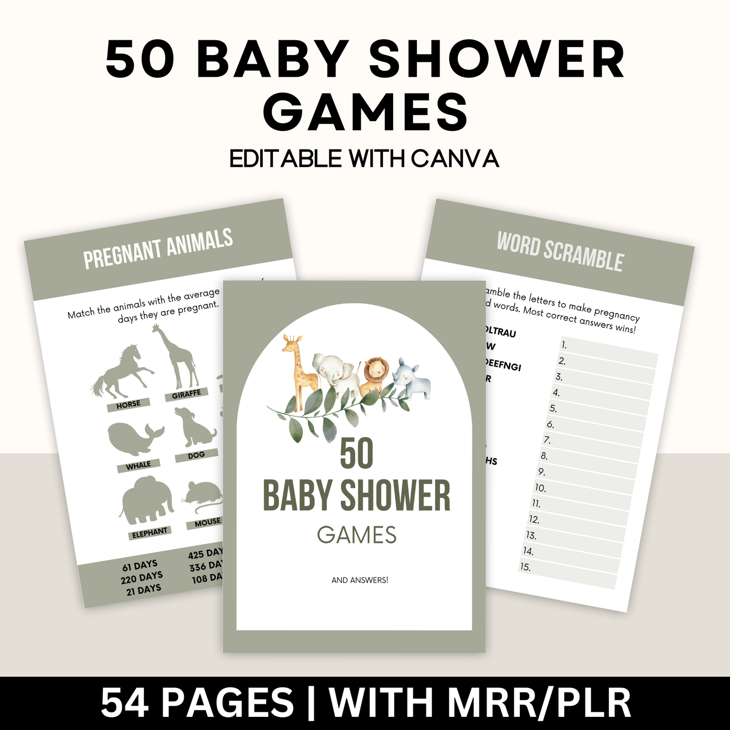 50 Baby Shower Games with Master Resell Rights