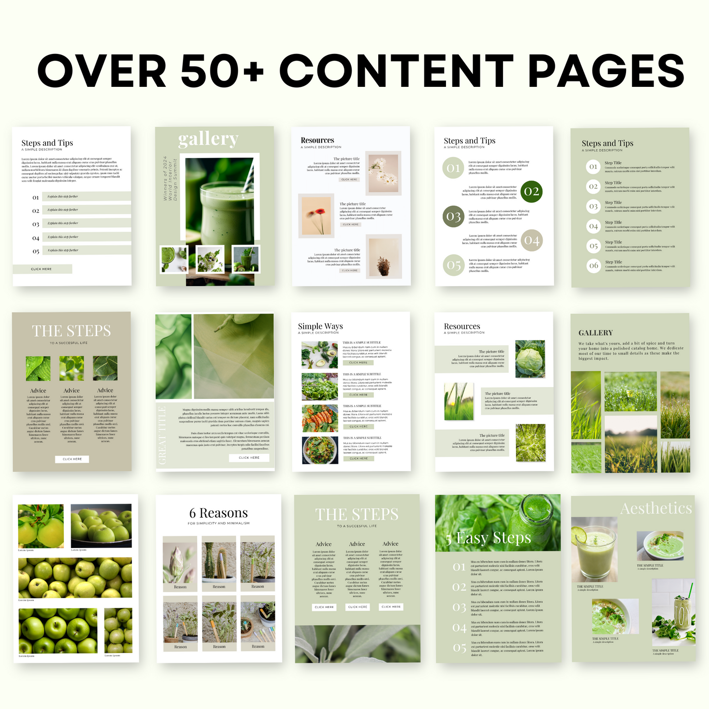 eBook Template Green Themed with Master Resell Rights