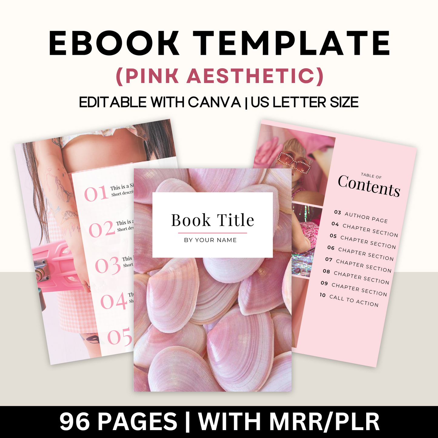 eBook Template Pink Themed with Master Resell Rights
