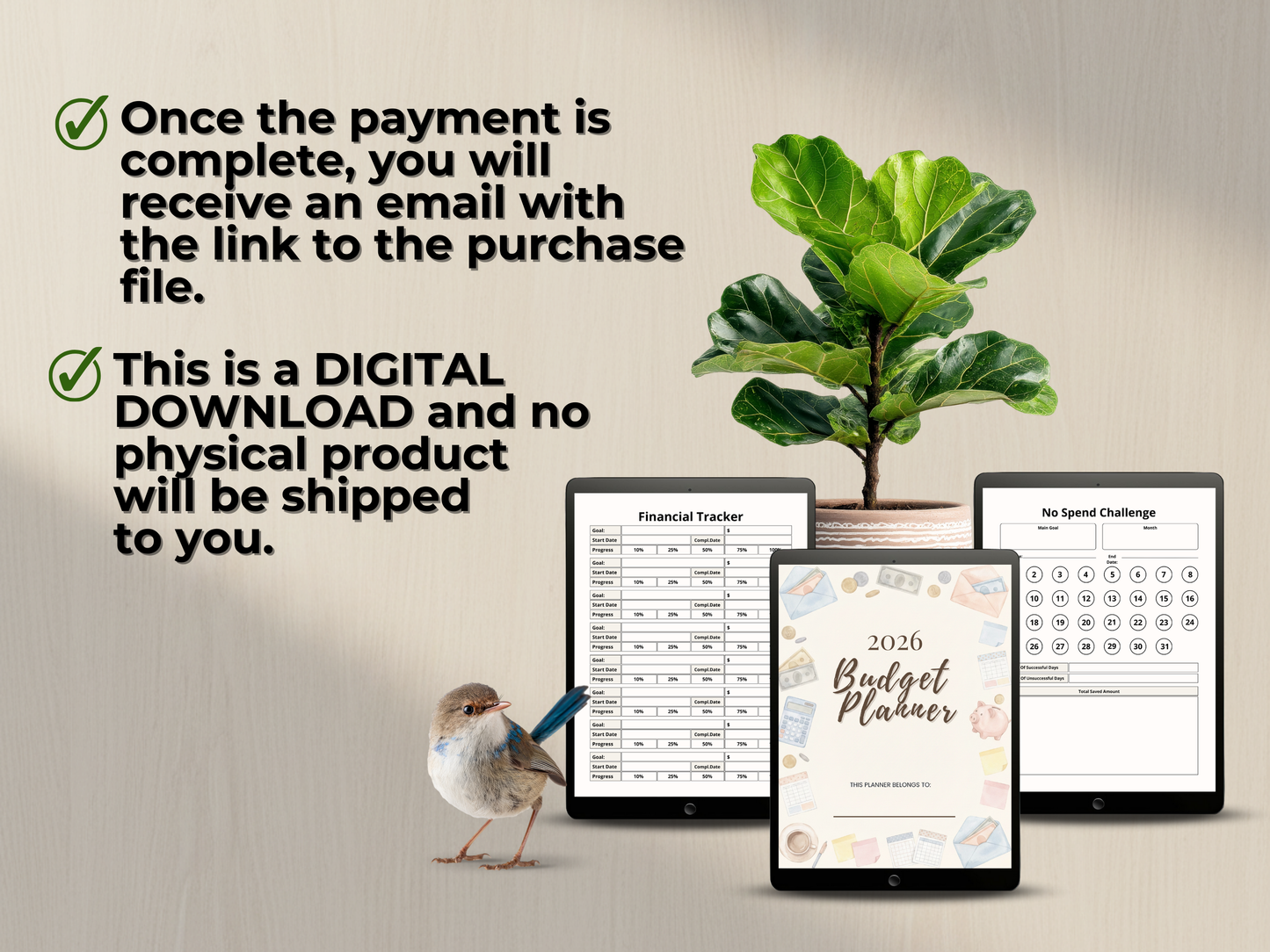 2026 Budget Planner (Editable in Canva with Master Resell Rights)