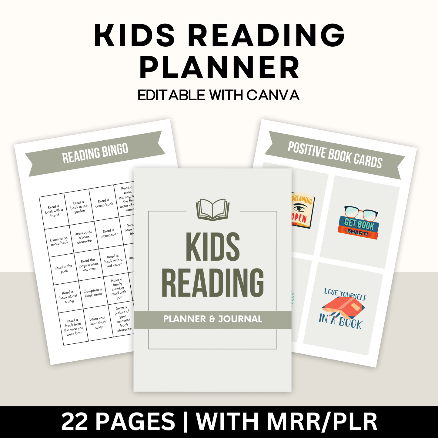 Kids Reading Planner with Master Resell Rights