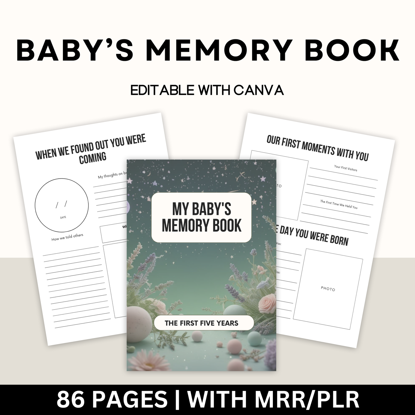 Baby's Memory Book with Master Resell Rights