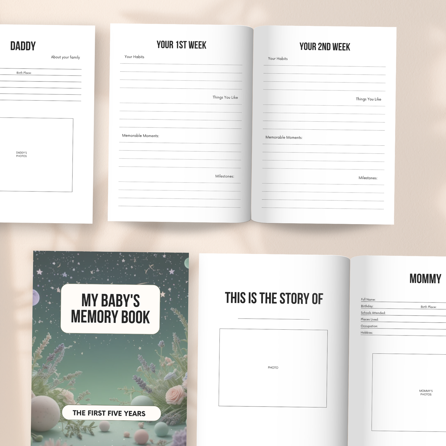 Baby's Memory Book with Master Resell Rights