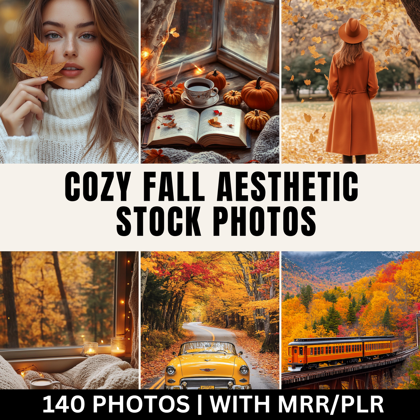 140 Cozy Fall Aesthetic Stock Photos with Master Resell Rights