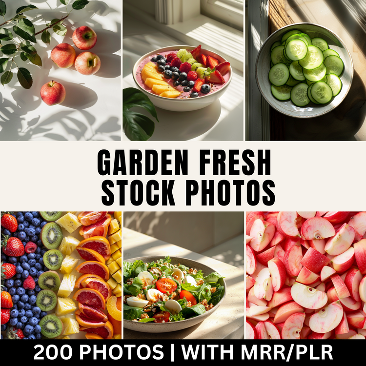 200 Garden Fresh Stock Photos with Master Resell Rights