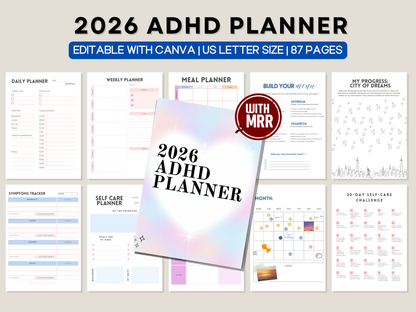 2026 ADHD Planner with Master Resell Rights