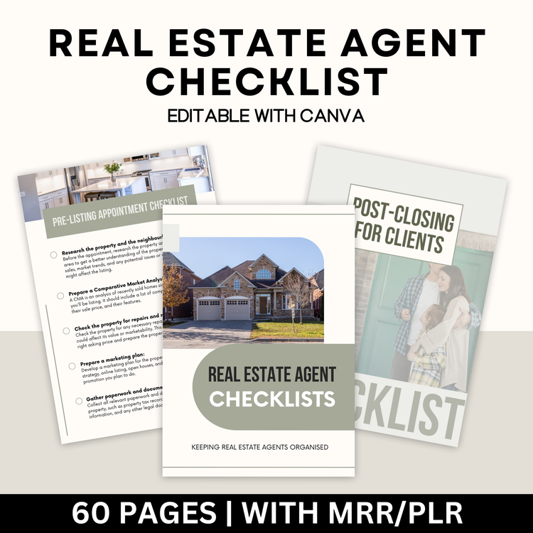 Real Estate Agent Checklists with Master Resell Rights