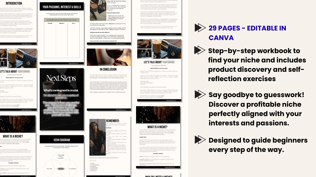 How to Find your Niche Workbook (with Master Resell Rights)