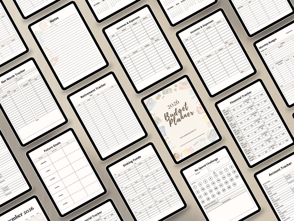 2026 Budget Planner (Editable in Canva with Master Resell Rights ...