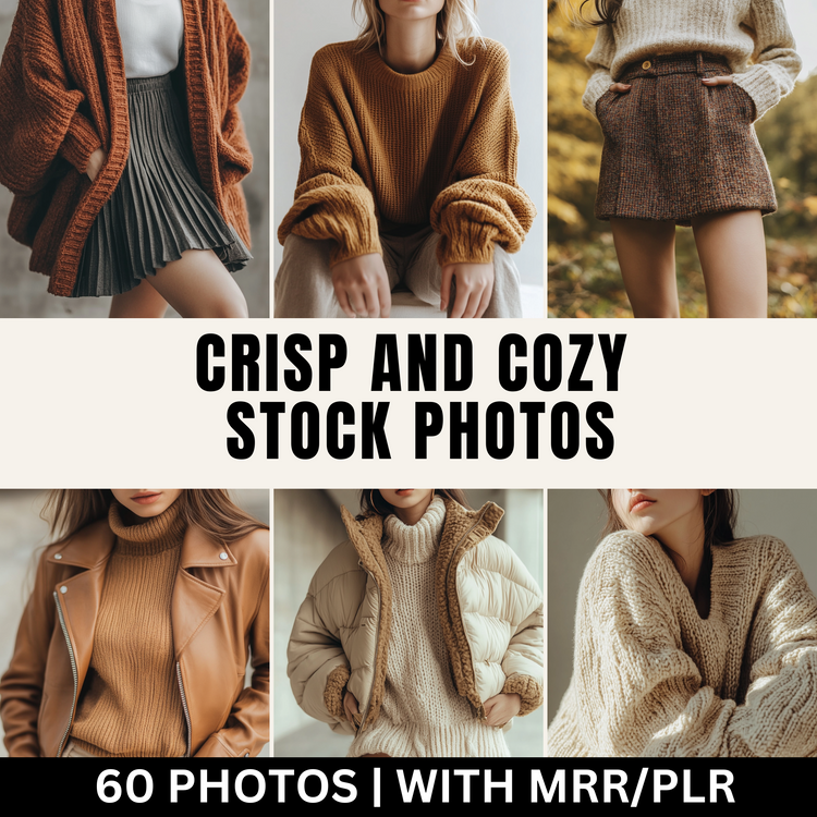 60 Crisp and Cozy Stock Photos with Master Resell Rights