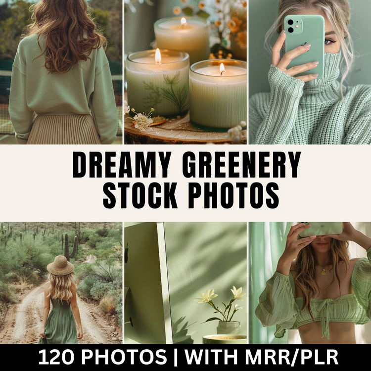 120 Dreamy Greenery Stock Photos with Master Resell Rights