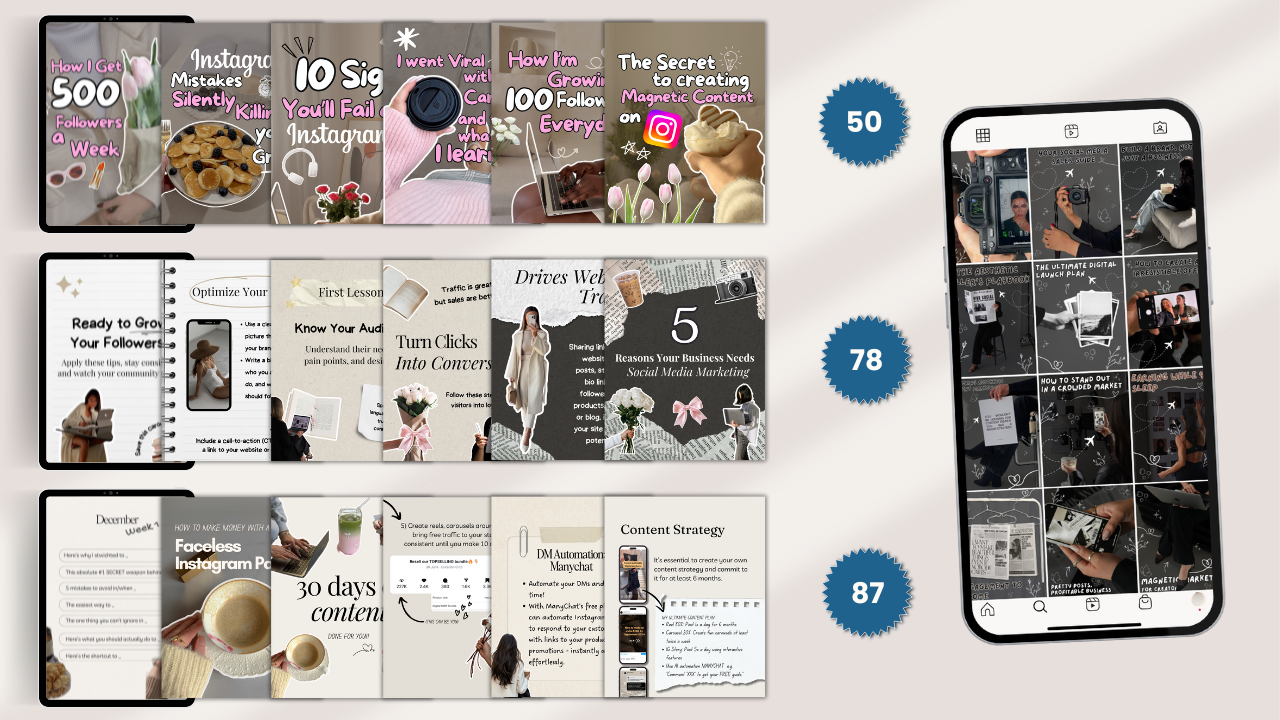 Instagram Carousel Template Bundle