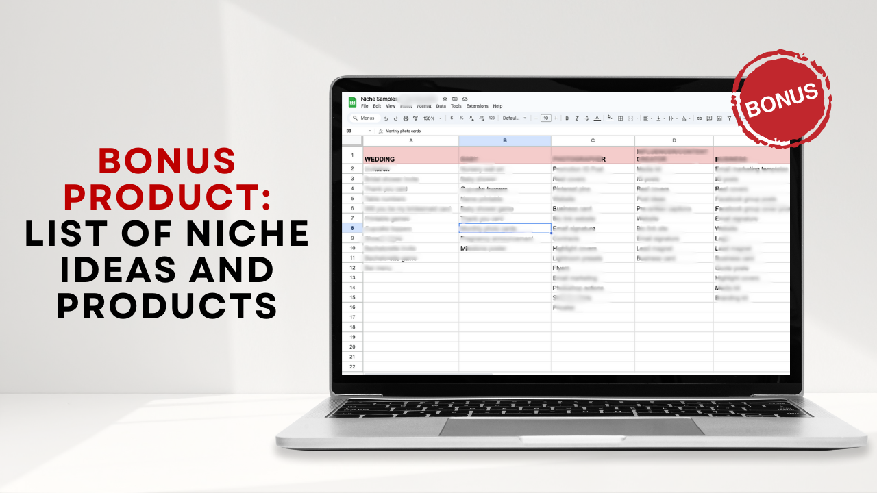 How to Find your Niche Workbook (with Master Resell Rights)