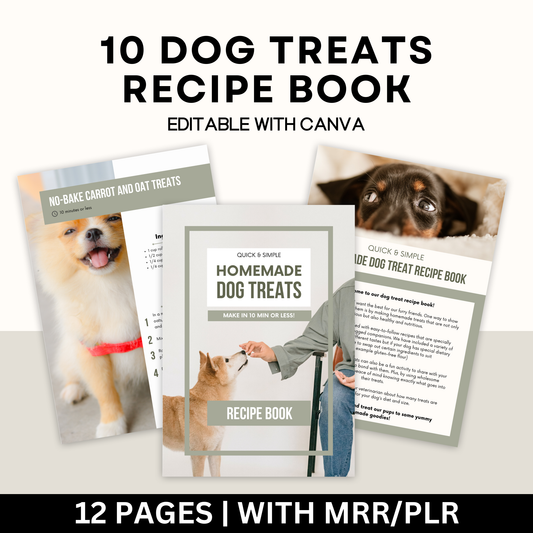 10 Homemade Dog Treats Recipe Book with Master Resell Rights