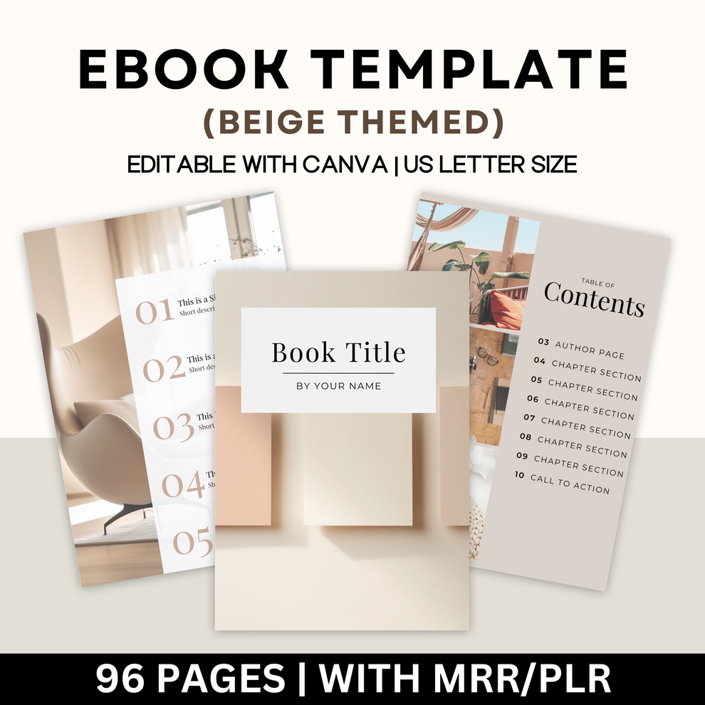 eBook Template Beige Themed with Master Resell Rights – digitalfaves