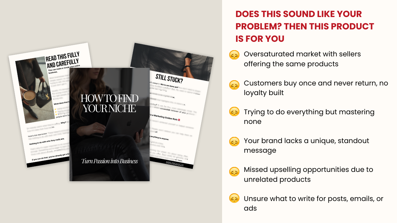How to Find your Niche Workbook (with Master Resell Rights)