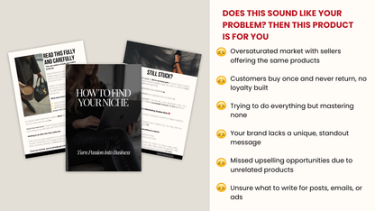 How to Find your Niche Workbook (with Master Resell Rights)