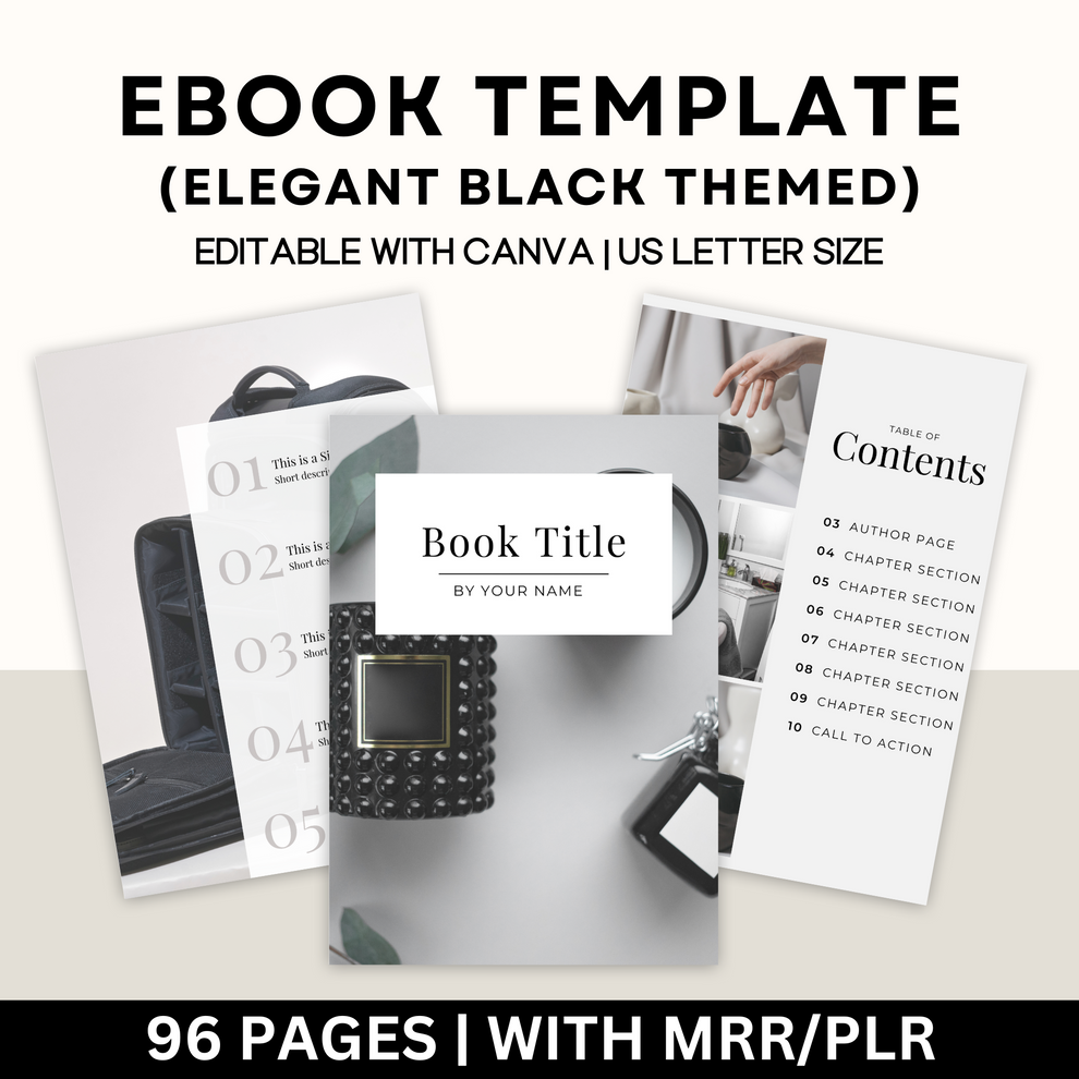 eBook Template Black Elegant with Master Resell Rights – digitalfaves