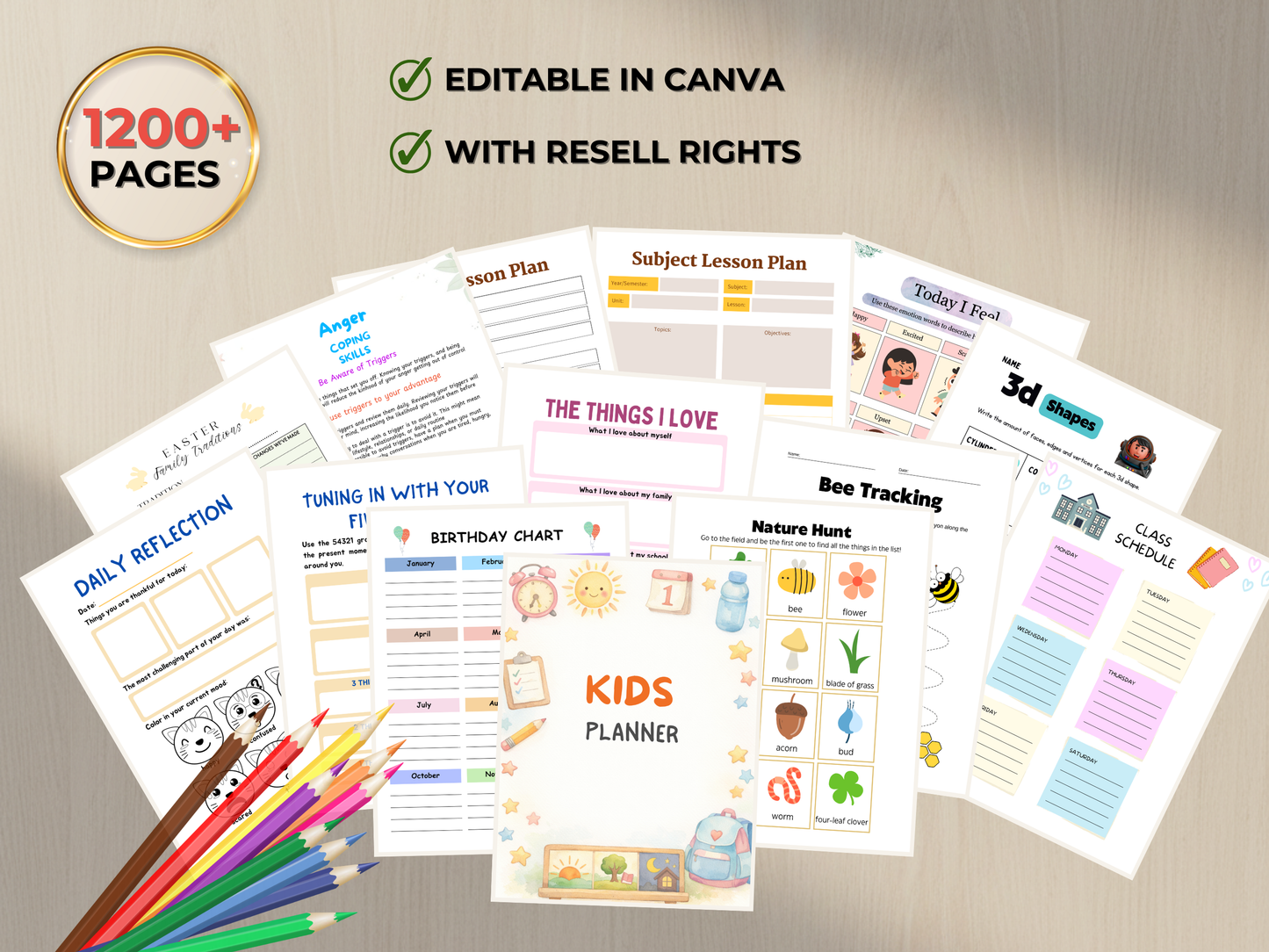 2026 Kids Planner Bundle with Master Resell Rights