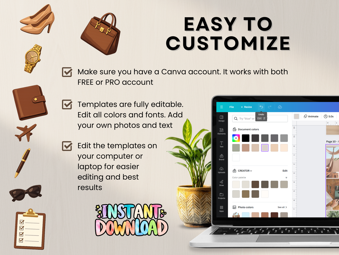 2026 Girl Boss Planner (Editable in Canva with Master Resell Rights)