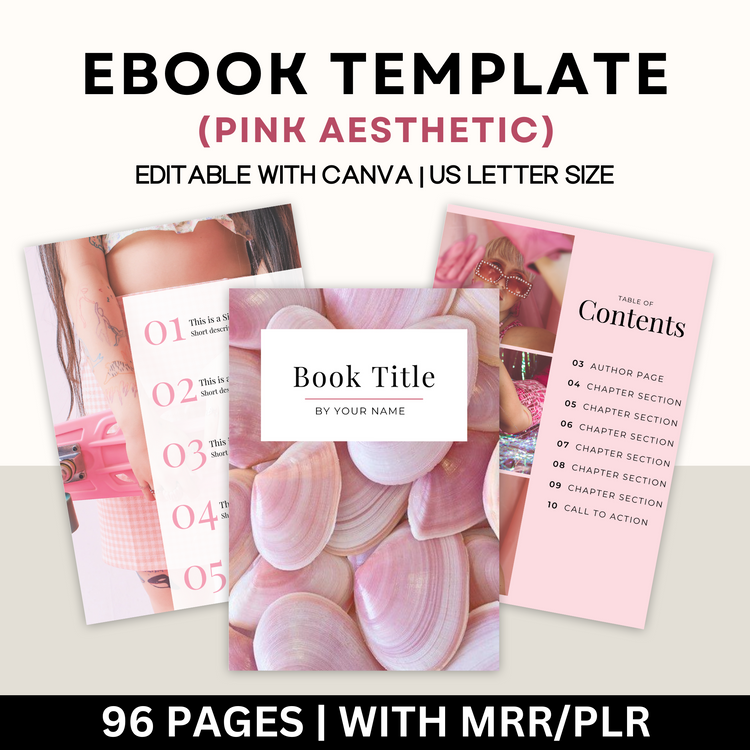 eBook Template Pink Themed with Master Resell Rights