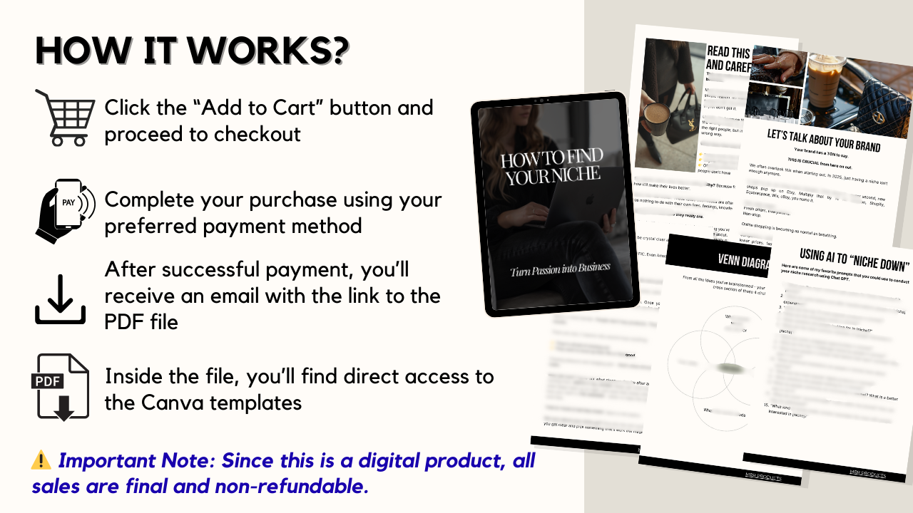 How to Find your Niche Workbook (with Master Resell Rights)