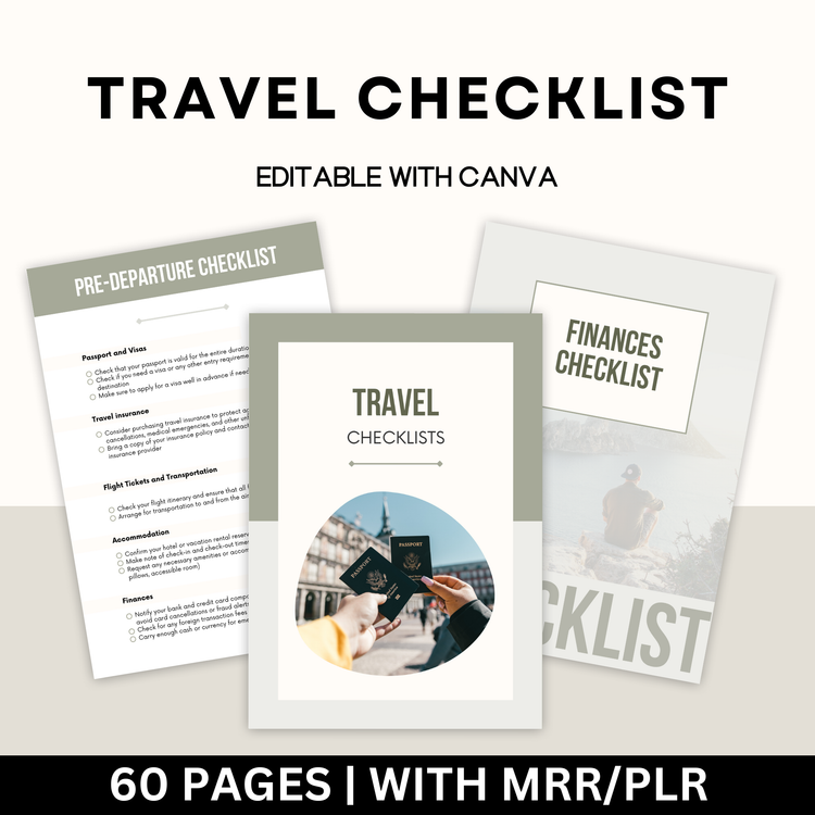 Travel Checklist with Master Resell Rights